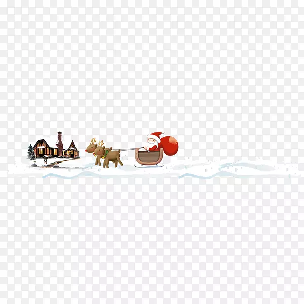 驯鹿圣诞老人圣诞礼物-圣诞老人手绘的雪