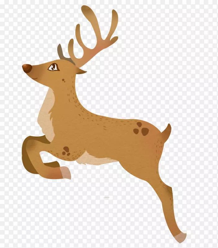 鲁道夫驯鹿圣诞节免费内容剪辑艺术-驯鹿剪贴画