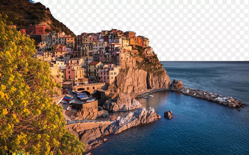 Manarola Riomaggiore Ligerian海洋景观墙纸-意大利五彩地