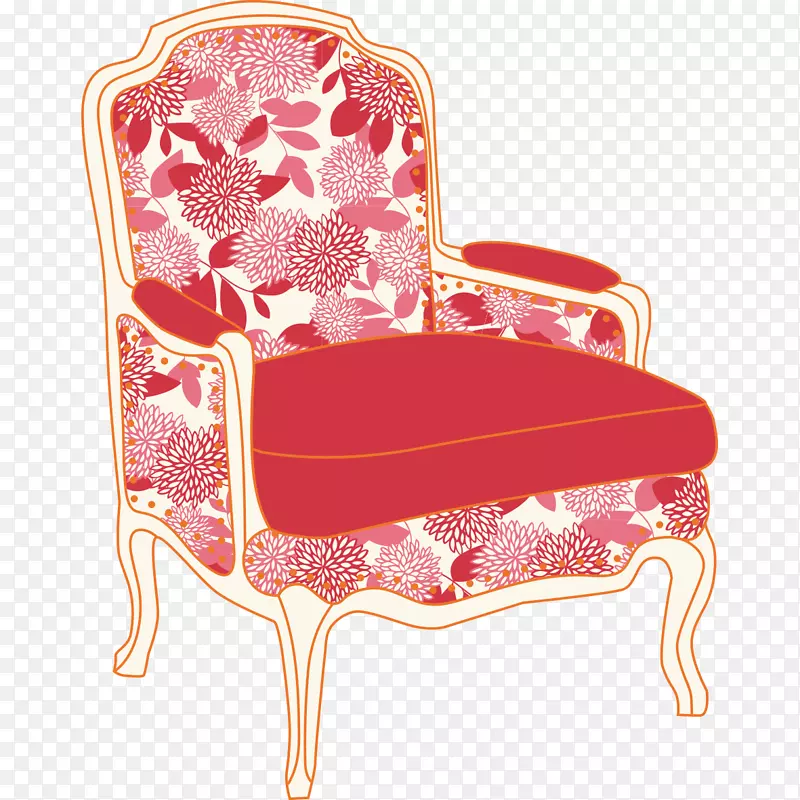 座椅-红色软垫座椅