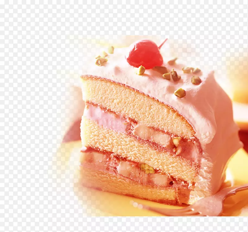 面包店海报蛋糕情人节-粉红蛋糕