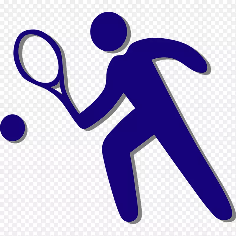 网球剪贴画-打网球手绘