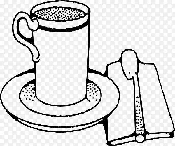 软饮料咖啡牛奶柠檬汁剪贴画-欧式早餐剪贴画