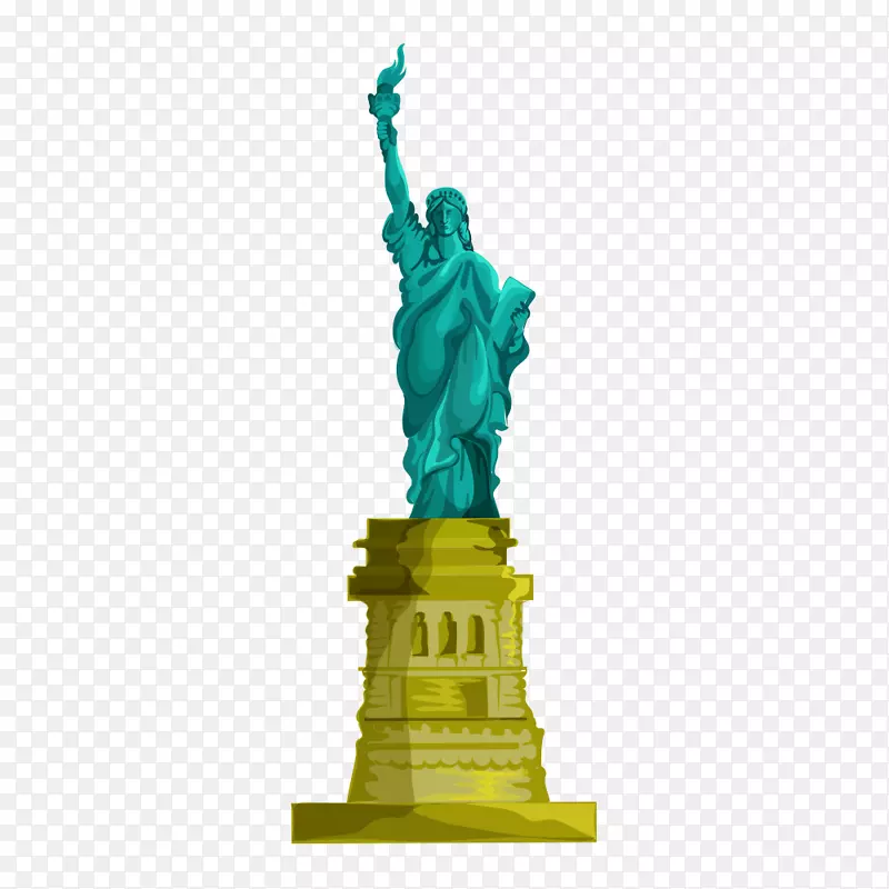 自由女神像埃菲尔铁塔纪念碑剪贴画自由女神像