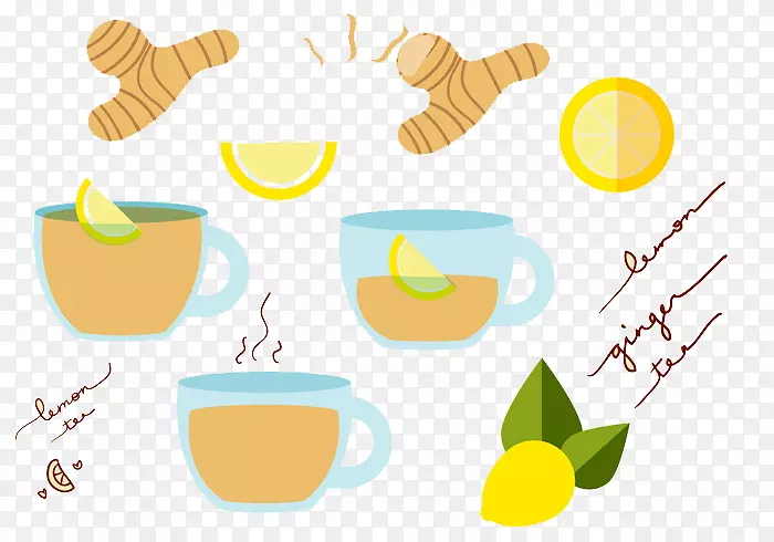 姜茶姜汁汽水柠檬姜茶