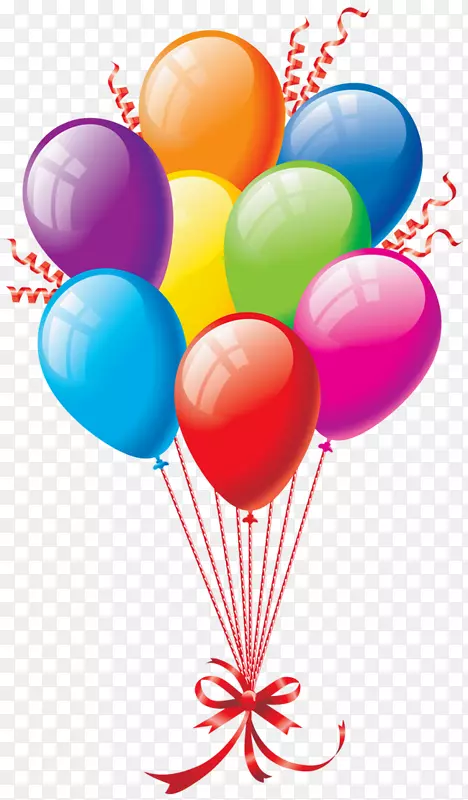 生日蛋糕气球祝你生日快乐剪贴画气球背景剪贴画