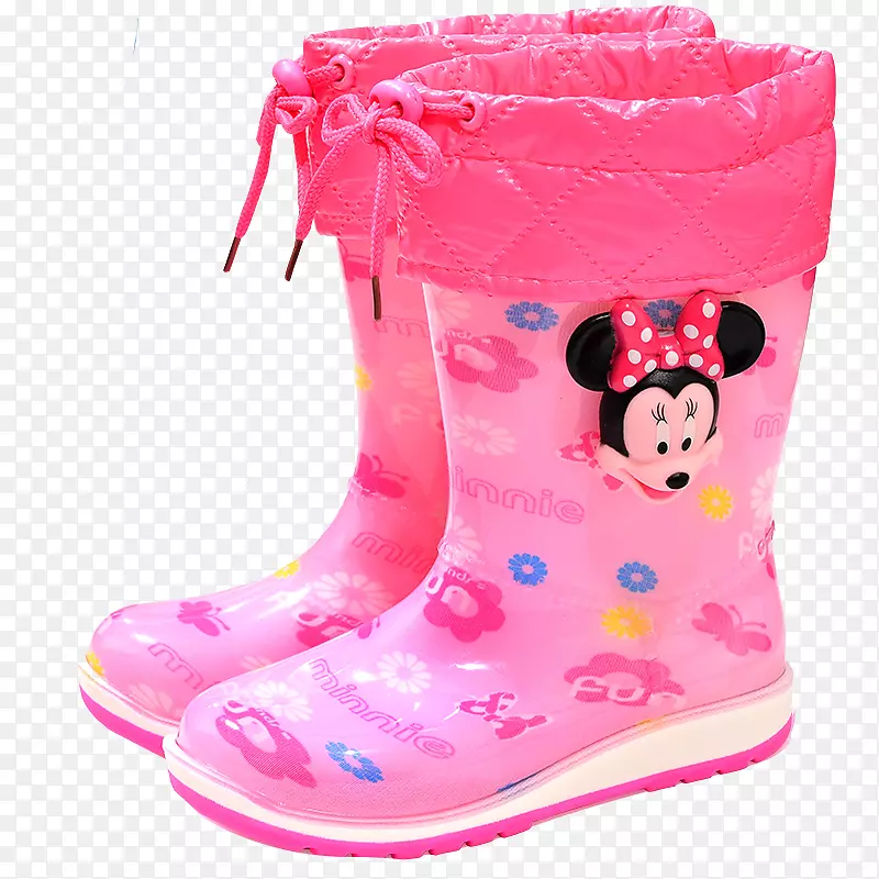 粉红惠灵顿靴子设计师-粉红色雨靴