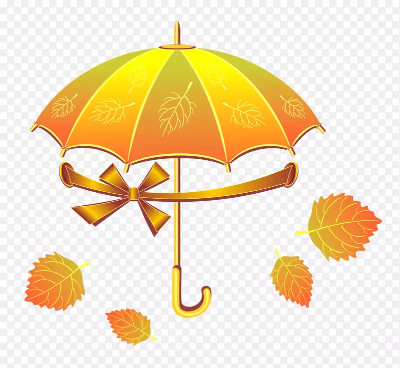 雨伞海报-秋季枫叶式雨伞