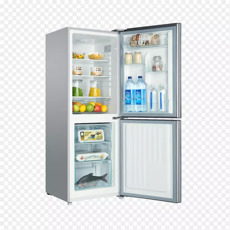 冰箱海尔家用电器制冷冰箱自动温度补偿节能冰箱静音外形简单