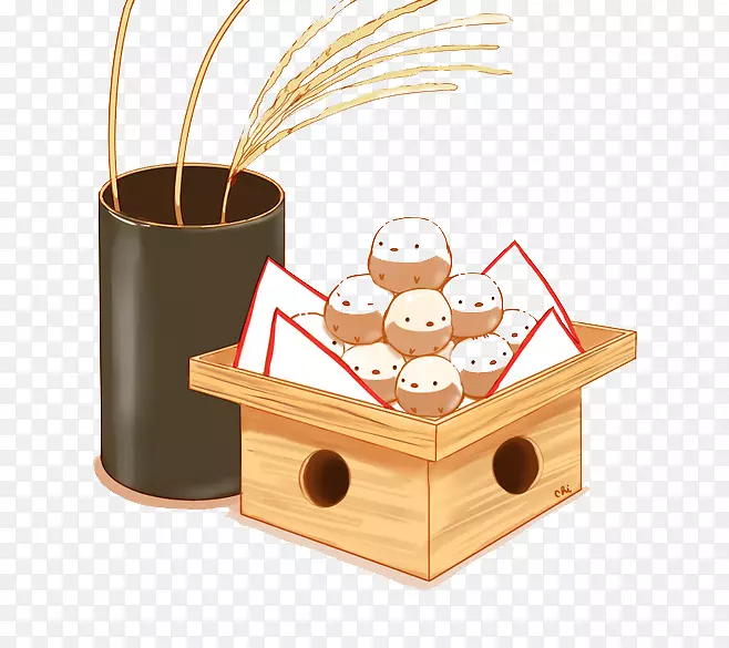 寿司鸡丁食品插图-卡通鸡，小吃鸡，可爱