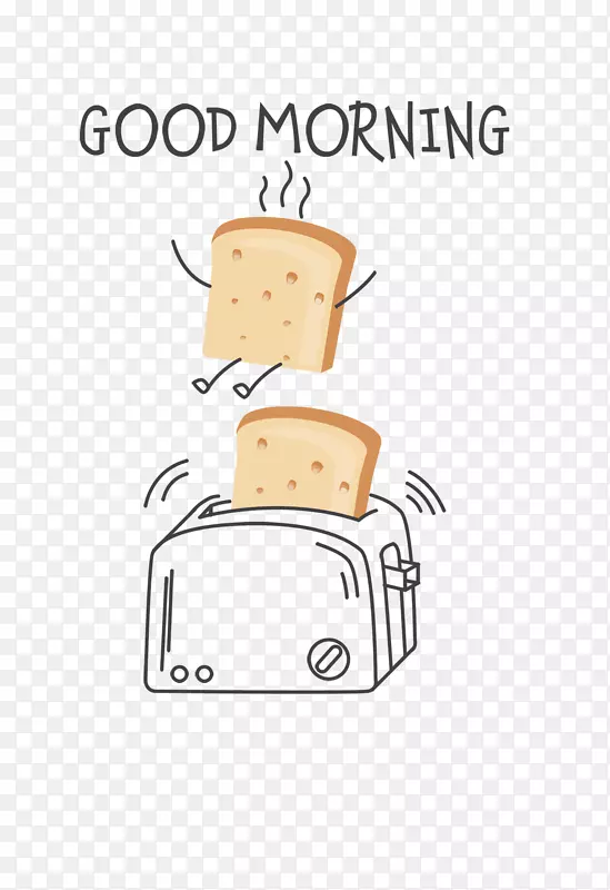面包机图解.手绘烤面包机