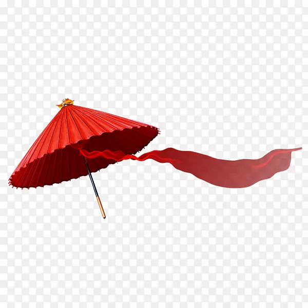油纸伞无红丝带拉红伞创意