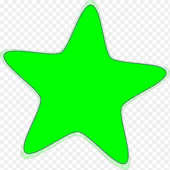 绿叶区明星剪贴画-绿色星图