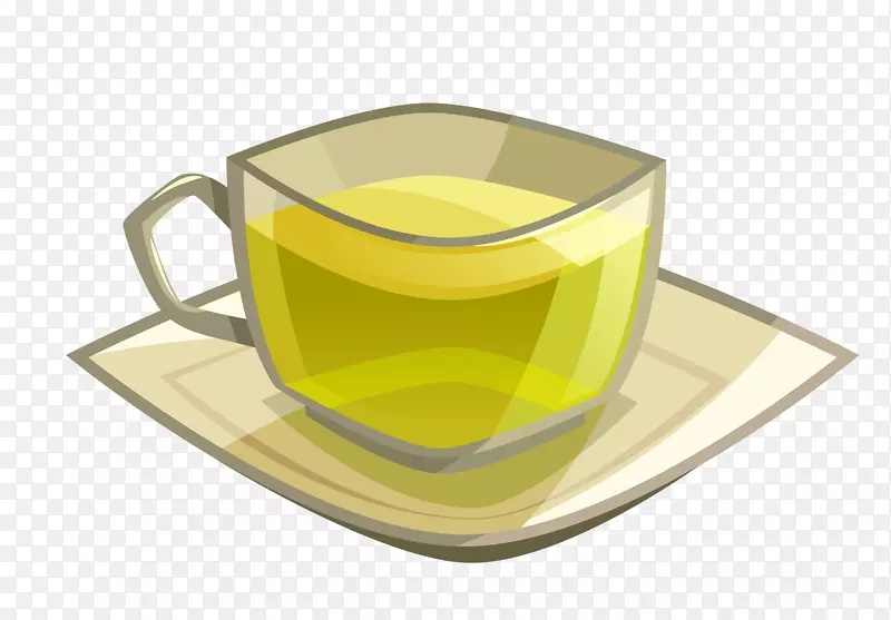 绿茶咖啡杯玻璃绿茶材料