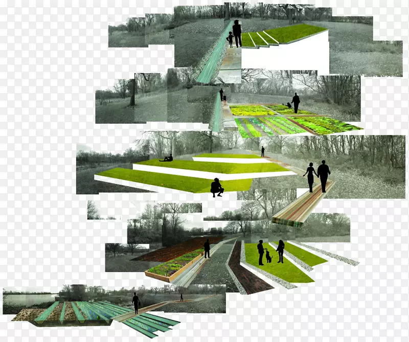宾夕法尼亚大学景观设计学院景观设计-一套手绘彩色渲染公园