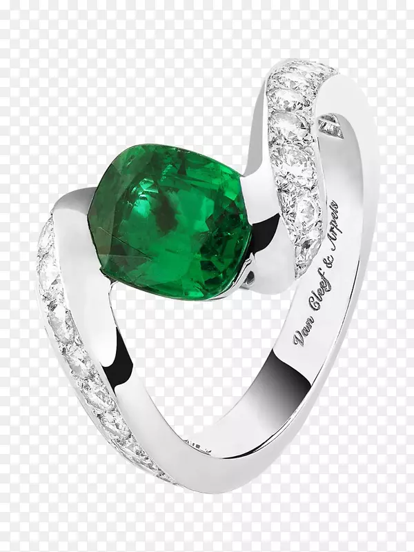 订婚戒指van Cleef&Arpels珠宝翡翠产品物理单翡翠钻石件纽扣环墙