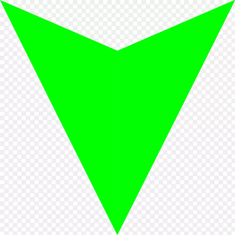 区域三角形绿色向下箭头图像