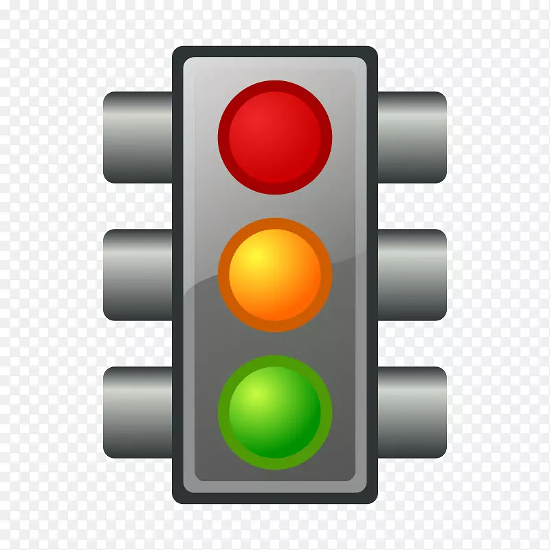 交通信号灯红停标志剪贴画-交通剪贴画