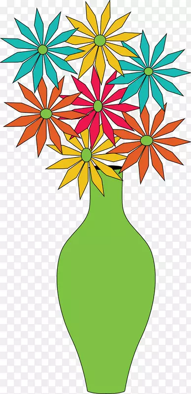 花瓶插花艺术-花瓶剪裁中的花朵