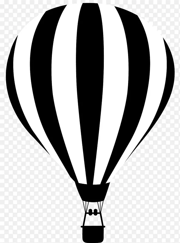 热气球剪贴画-黑白剪影图片