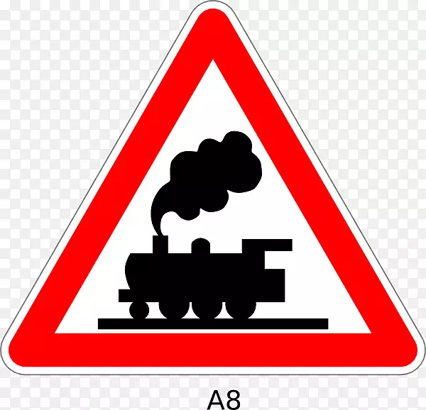 铁路运输列车平行线横切艺术.铁路交叉标志