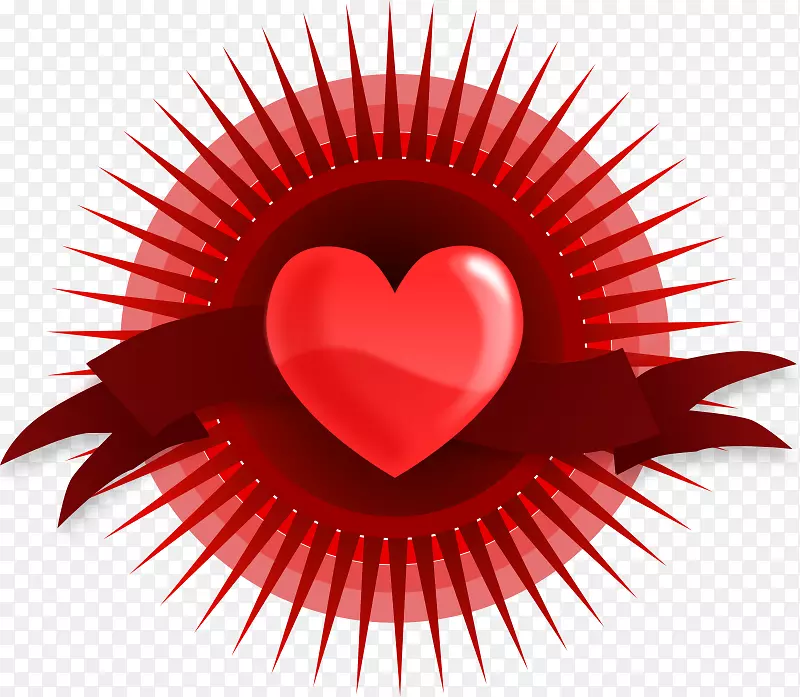 心脏剪贴画-红色爱情图片