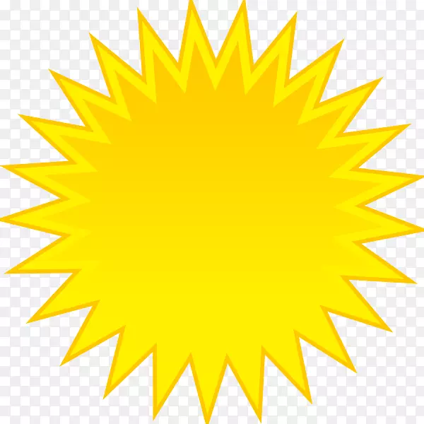 阳光黄色剪贴画-动画太阳
