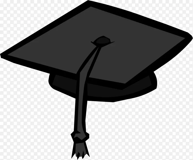 正方形学术帽毕业典礼帽子剪贴画-毕业典礼学生剪贴画