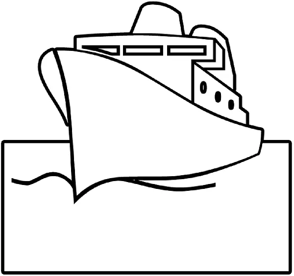 邮轮帆船剪贴画.船轮廓