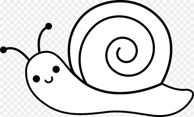 蜗牛画软体动物剪贴画.卡通蜗牛