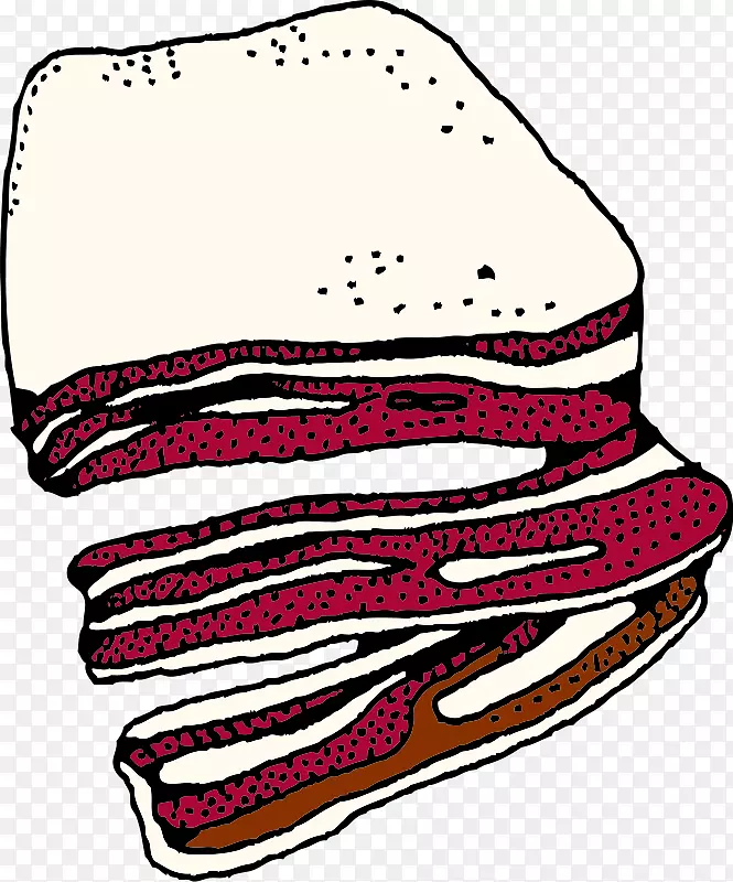 培根三明治，丰盛早餐，煎蛋-意大利面和肉丸图片