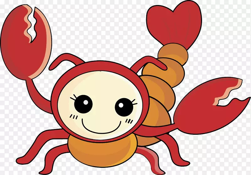 螃蟹蝎子卡通-可爱的小螃蟹