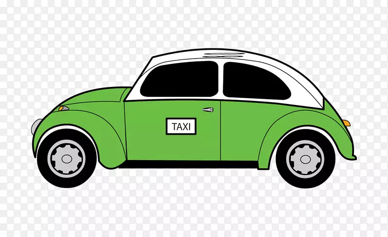 墨西哥城出租车标志剪辑艺术-绿色出租车