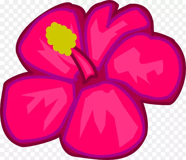 夏威夷莱花剪贴画-粉红插花