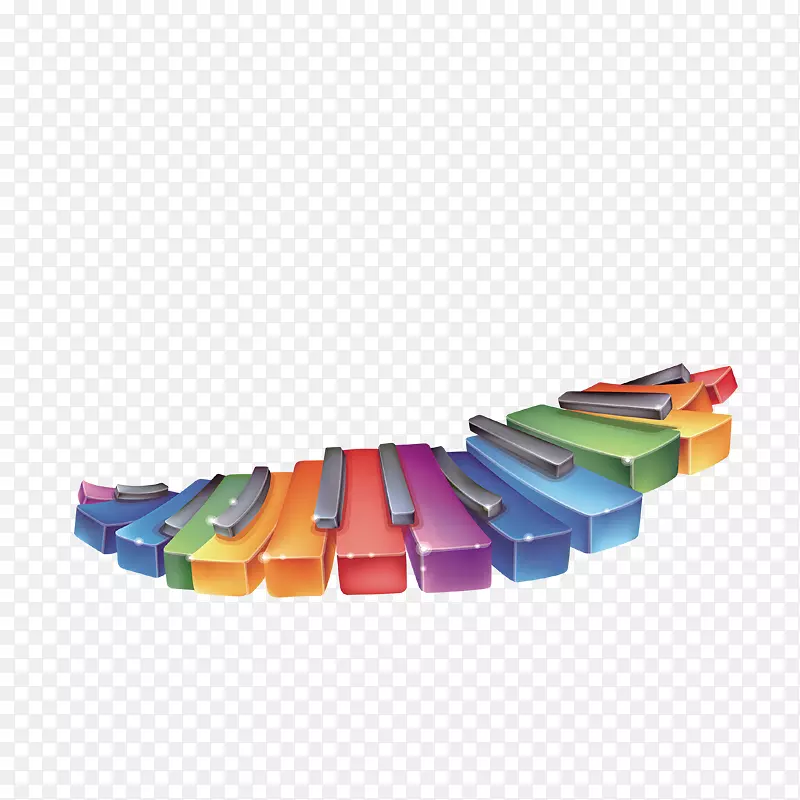 彩色钢琴4k分辨率键盘