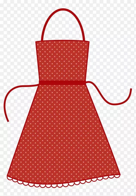 围裙剪贴画.红色围裙
