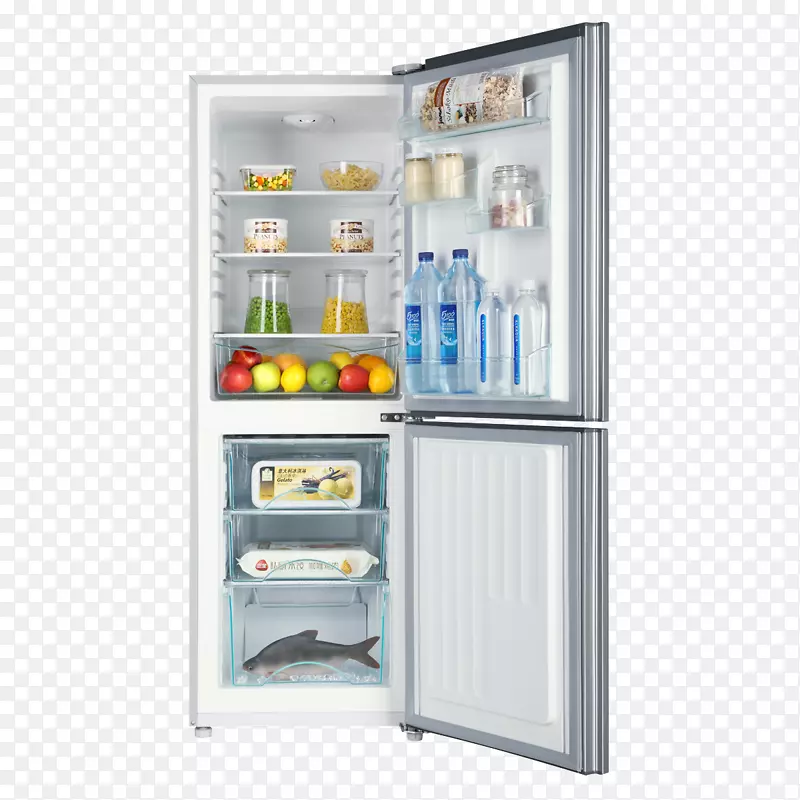 冰箱海尔免费家电.大容量冰箱的简单外观节能静音