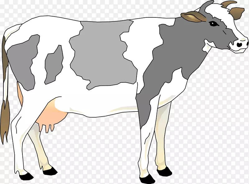 荷斯坦牛、剪贴画-奶牛圣诞剪贴画