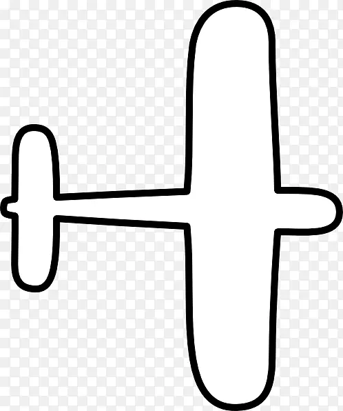 飞机剪贴画：运输画模板剪贴画-平面轮廓