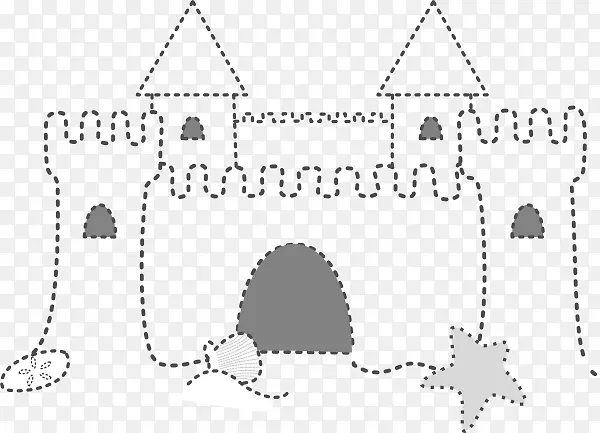 沙艺术与玩可伸缩图形城堡剪贴画一沙堡