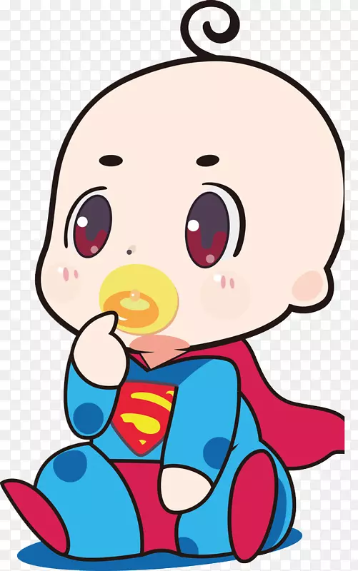 克拉克肯特t恤婴儿卡通儿童-可爱超人