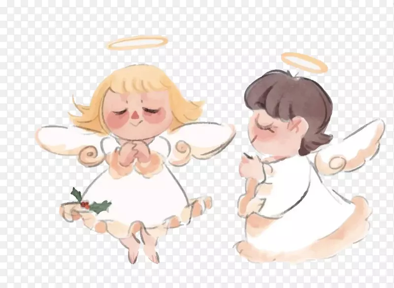 天使祈祷图-白色天使
