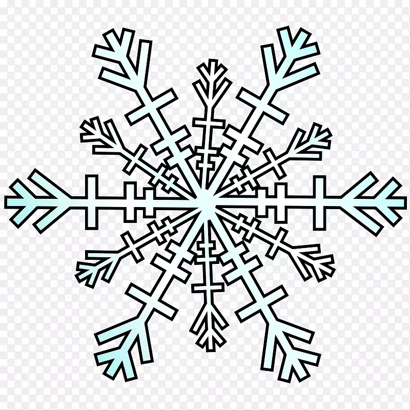 冬季免费内容剪辑艺术-雪花图形