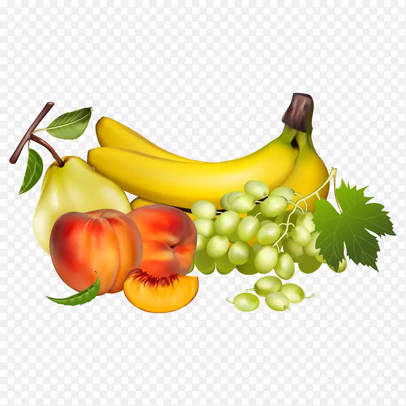 水果香蕉葡萄剪贴画桃子