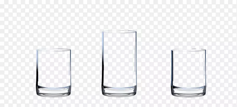 高球玻璃-三个空玻璃杯