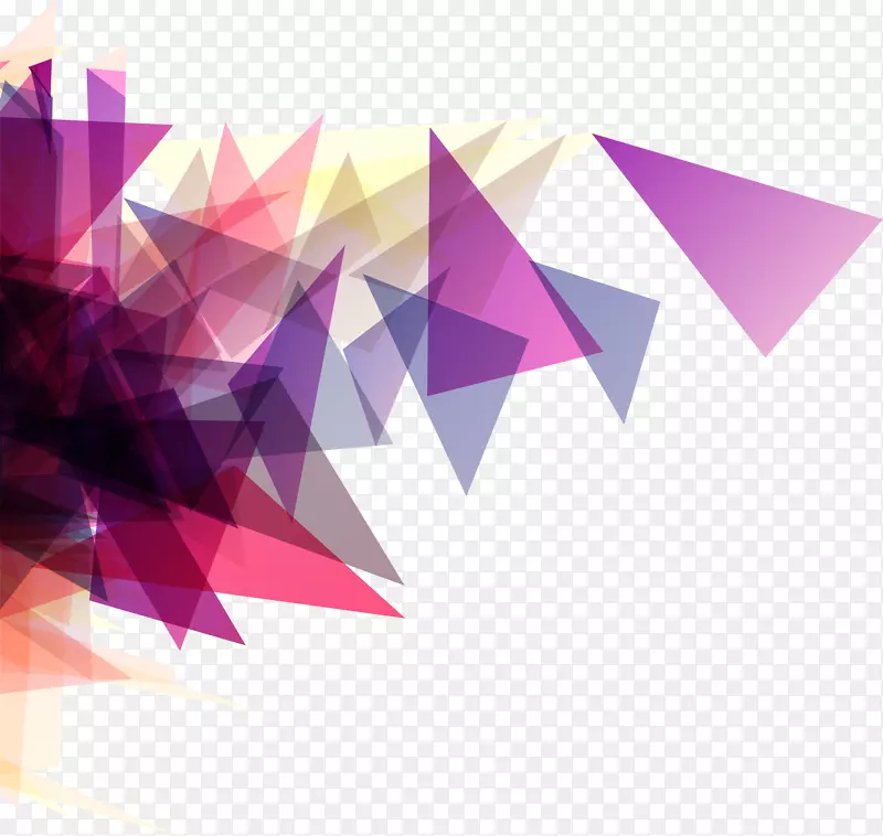 紫色三角形形状几何-紫色三角形抽象不要担心。