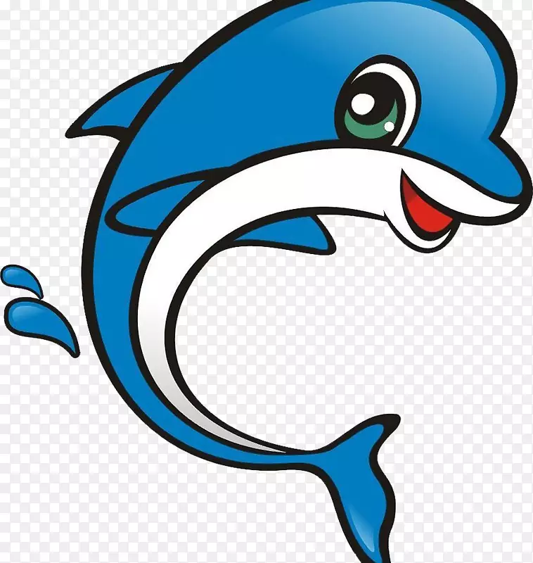 海豚卡通画-海豚世界