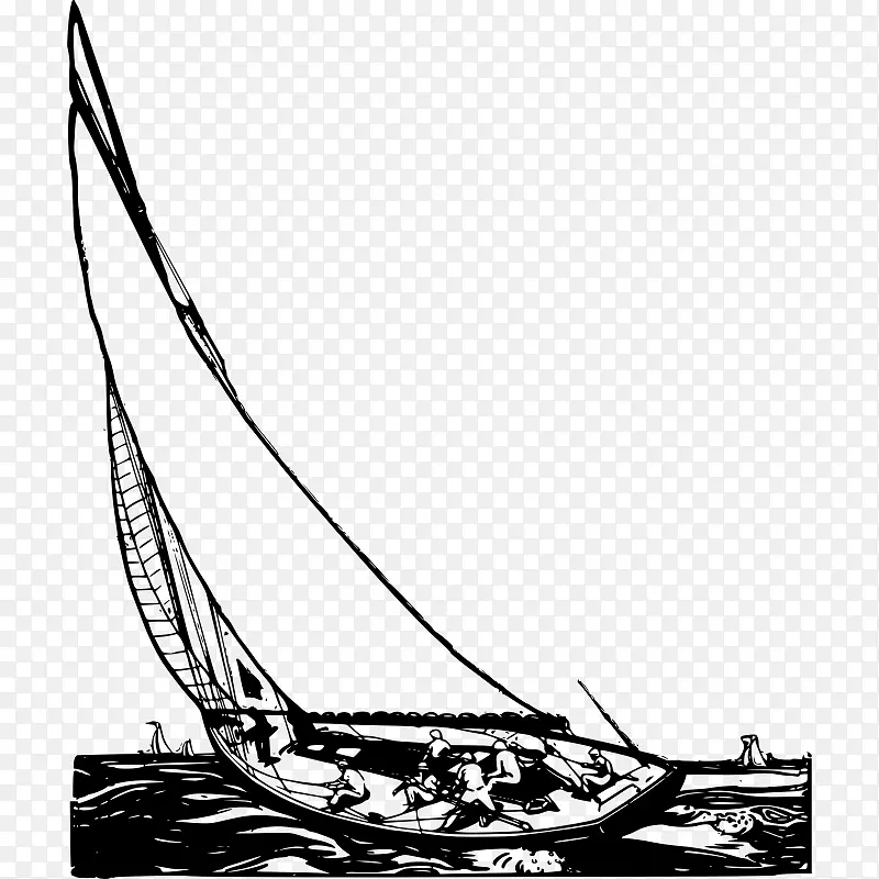 帆船航行画夹艺术-帆船图片免费