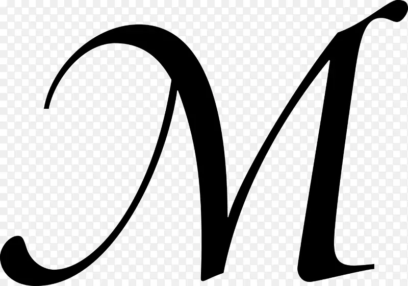 M字母草书剪贴画-M&M的剪贴画
