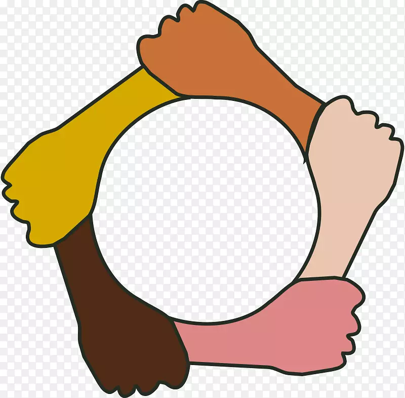社会平等与多样性两性平等剪贴画-祈祷圈剪贴画